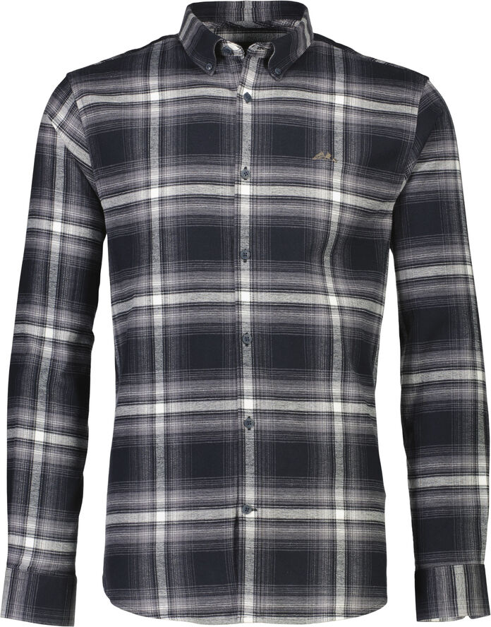 Lindbergh Brushed checked shirt L/S Black