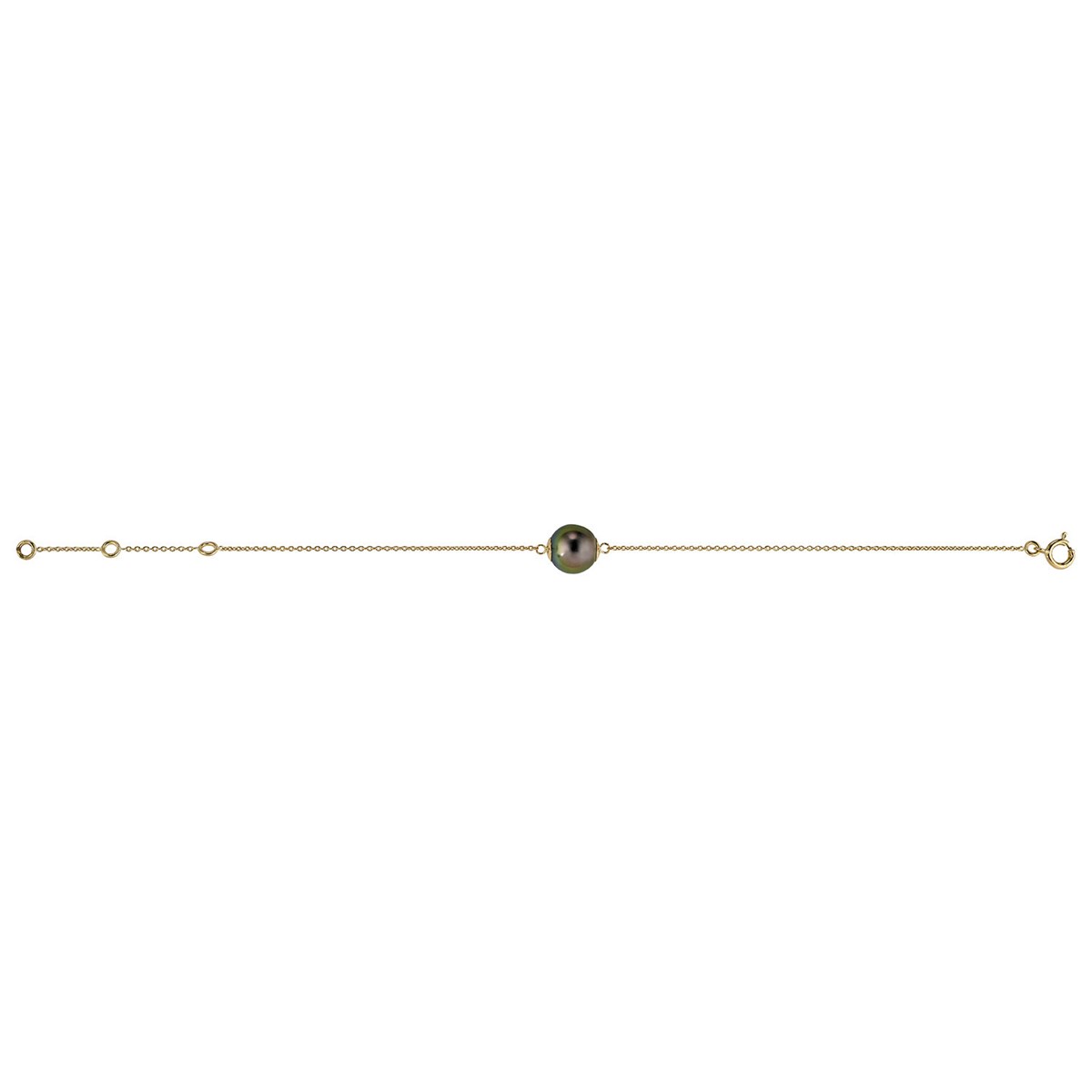 Bracelet or jaune 18 carats perle de Tahiti 8/9 mm