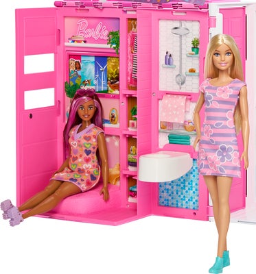 Barbie Lekesett med Dukke Getaway House