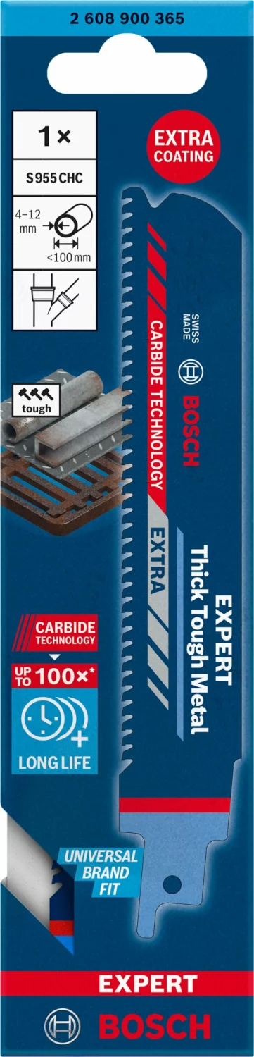 Bosch 2608900365 EXPERT Reciprozaagblad S955CHC Thick Tough Metal