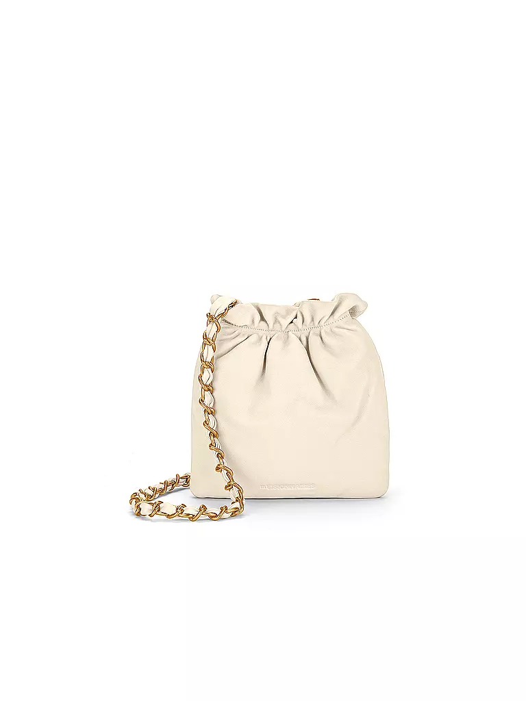 LES VISIONNAIRES Ledertasche - Bucket Bag LILOU SILKY creme