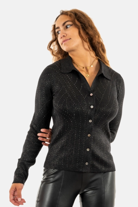 Gilets cardigans guess jeans giovanna jtmu jet black multi