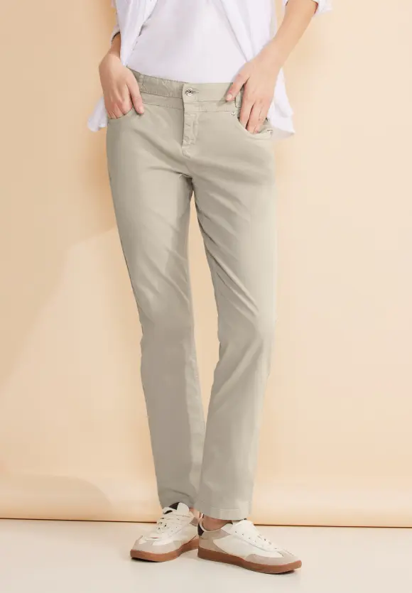 Casual Fit Twill Hose - dolomite stone