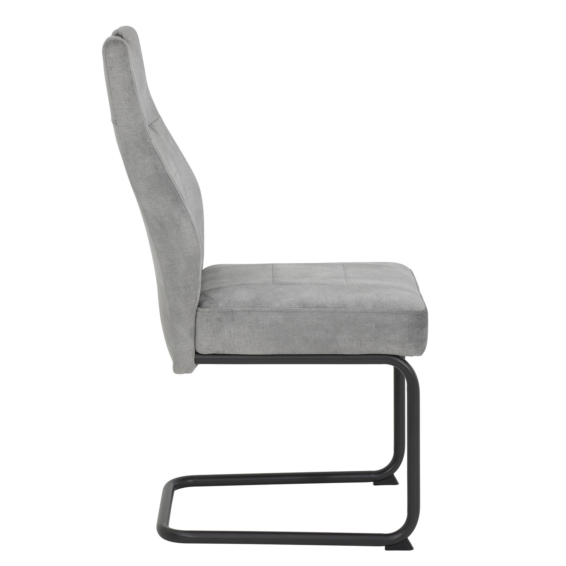 2er-Set Schwingstühle - Vintage silber - Samtvelour