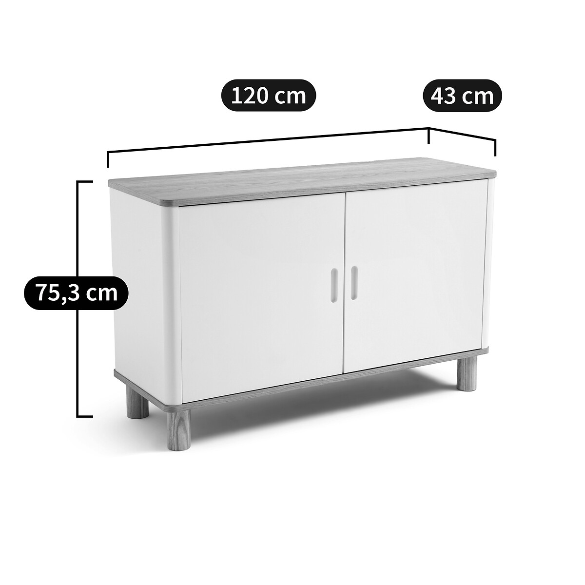 LA REDOUTE INTERIEURS<br>Aparador 2 portas Manoe