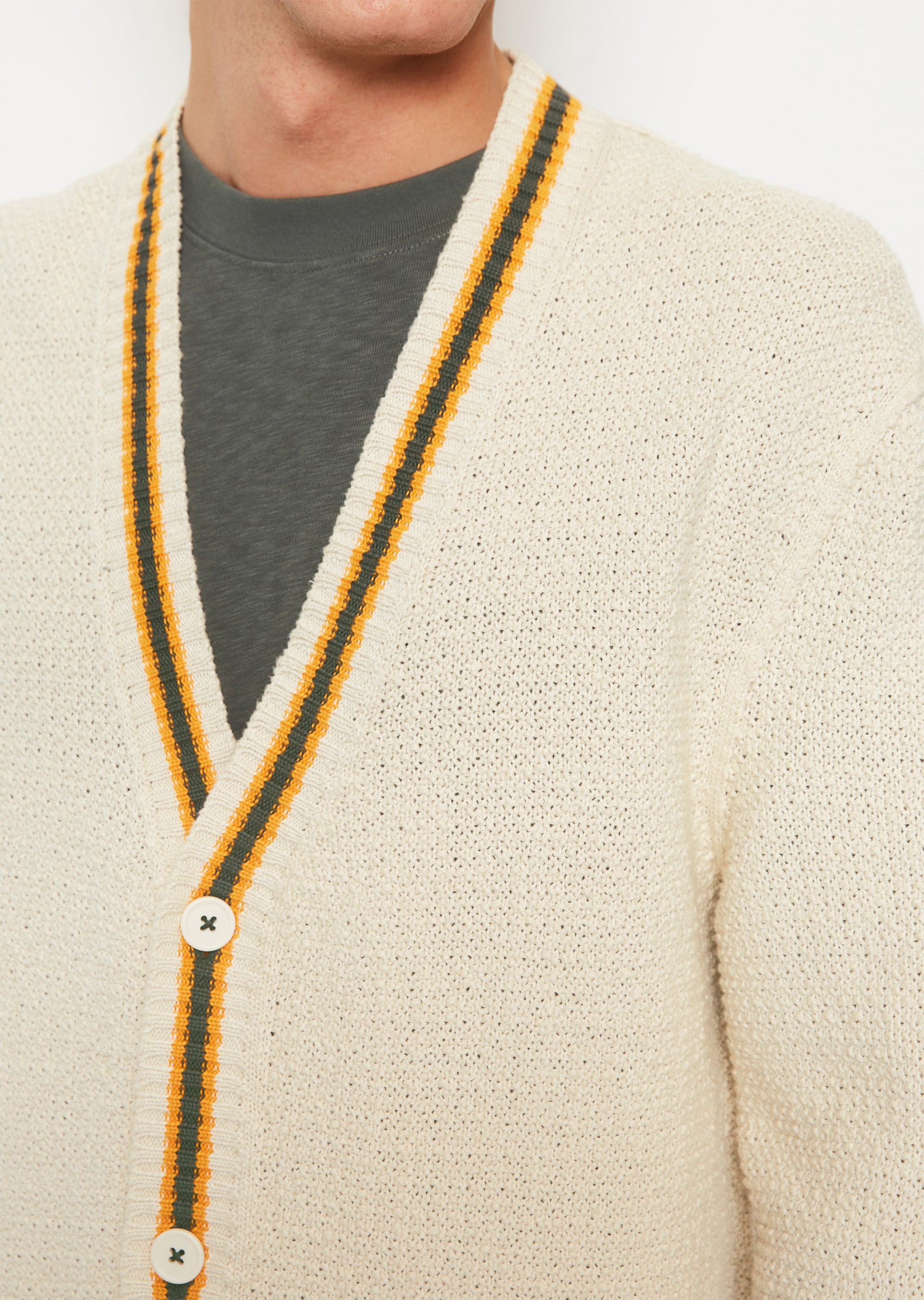 Strickjacke relaxed mit Reiskorn-Struktur
