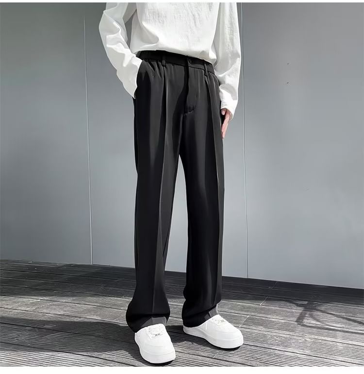 GRAYCIOUS - Mid Rise Plain Loose Fit Broek