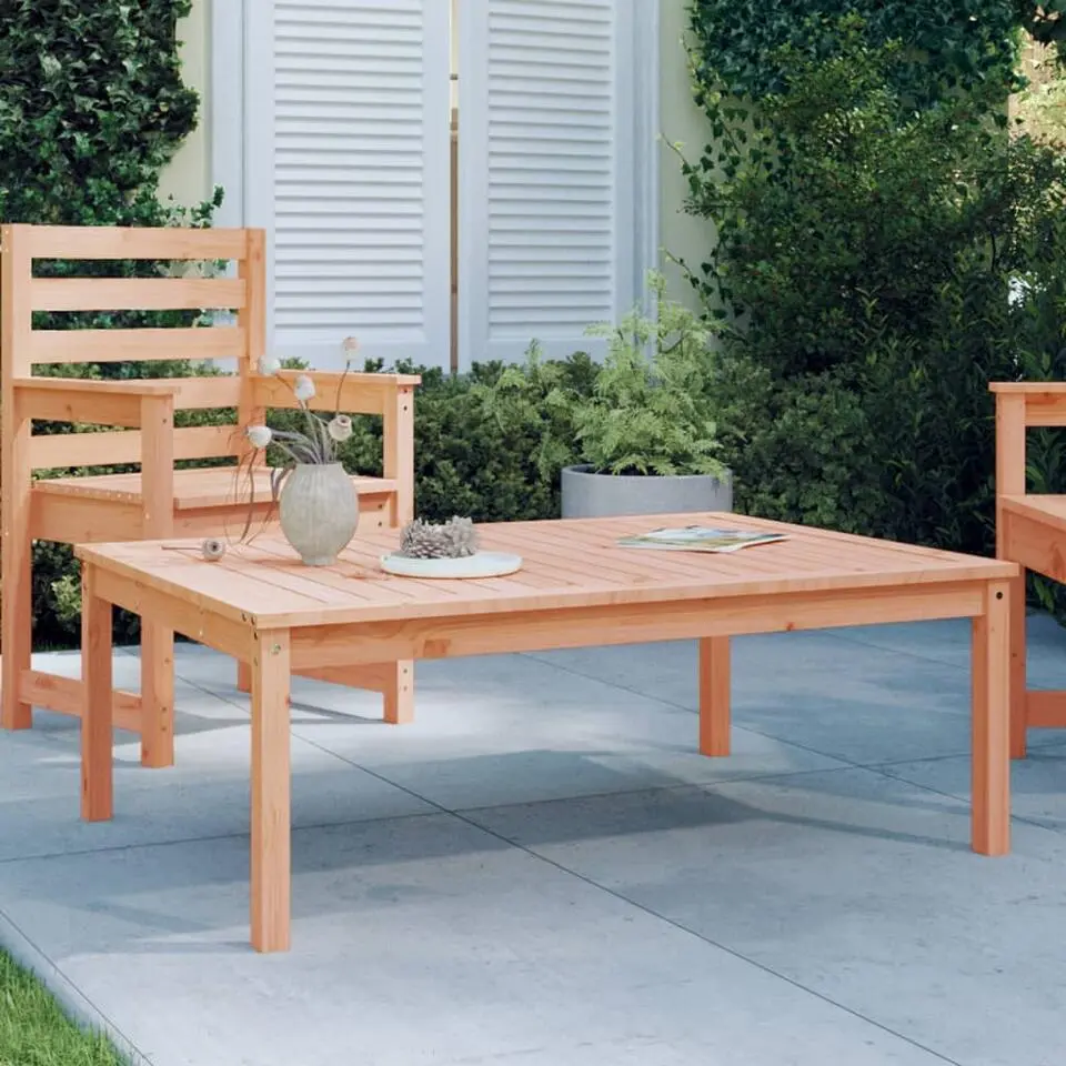 vidaXL - Loungetafel - Naturel - Massief douglashout - 121x82,5x45 cm