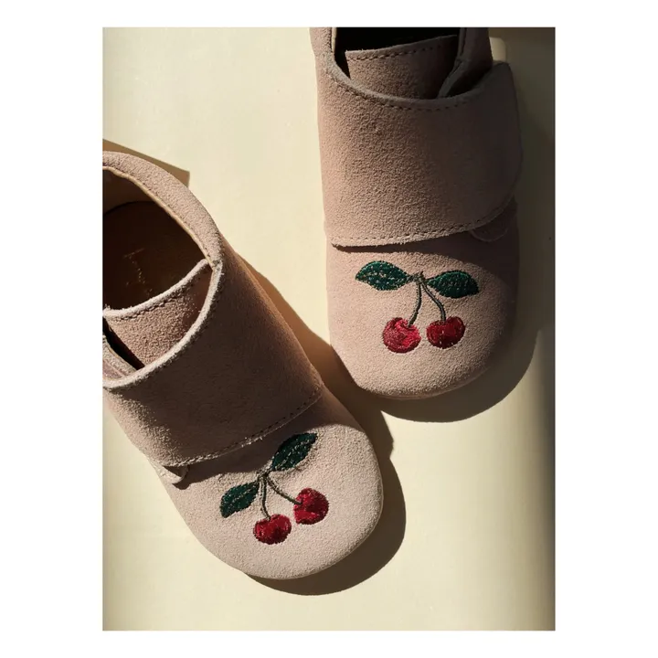 Konges Sløjd Chaussons Mamour Suède | Rose poudré