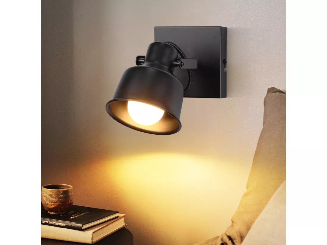 NETTLIFE Spot de plafond 1 flamme applique vintage E14 design rétro de haute qualité orientable 350° MAX.40W