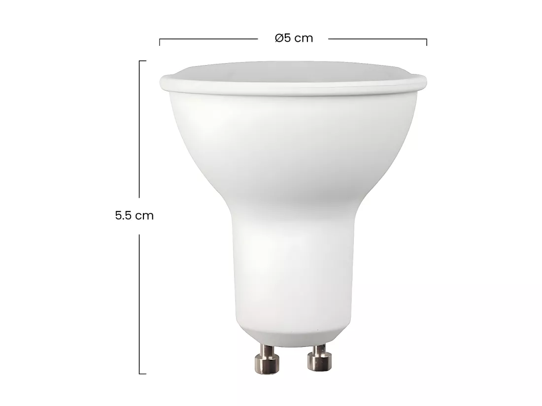 Pack de 2 Ampoules Spot LED GU10 8W Equi.60W 700lm 25000H 7hSevenOn Premium