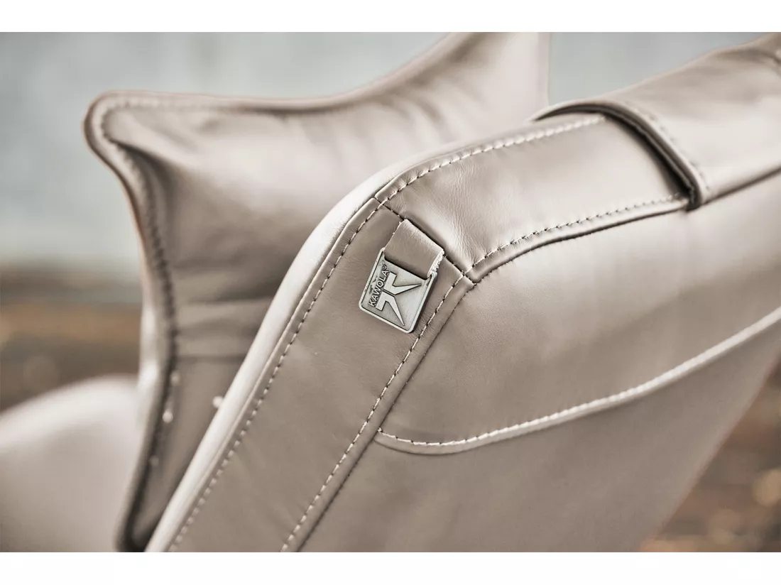 Fauteuil - gris clair cuir - CAVAL