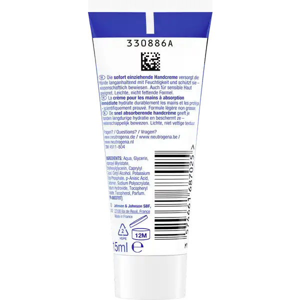 Sofort einziehende Handcreme Reisegröße