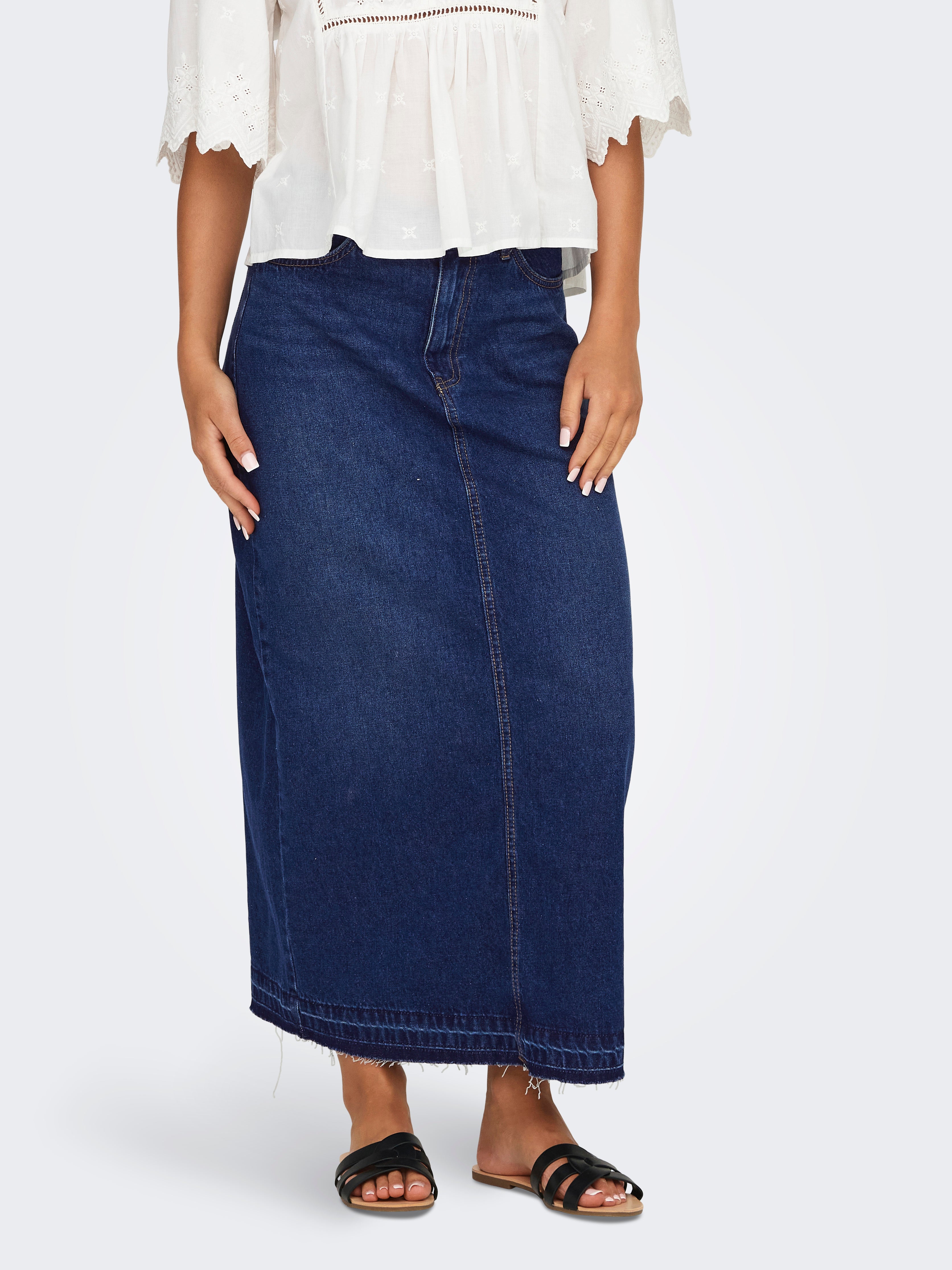 JDYBELLA Jeansrock Dark Blue Denim