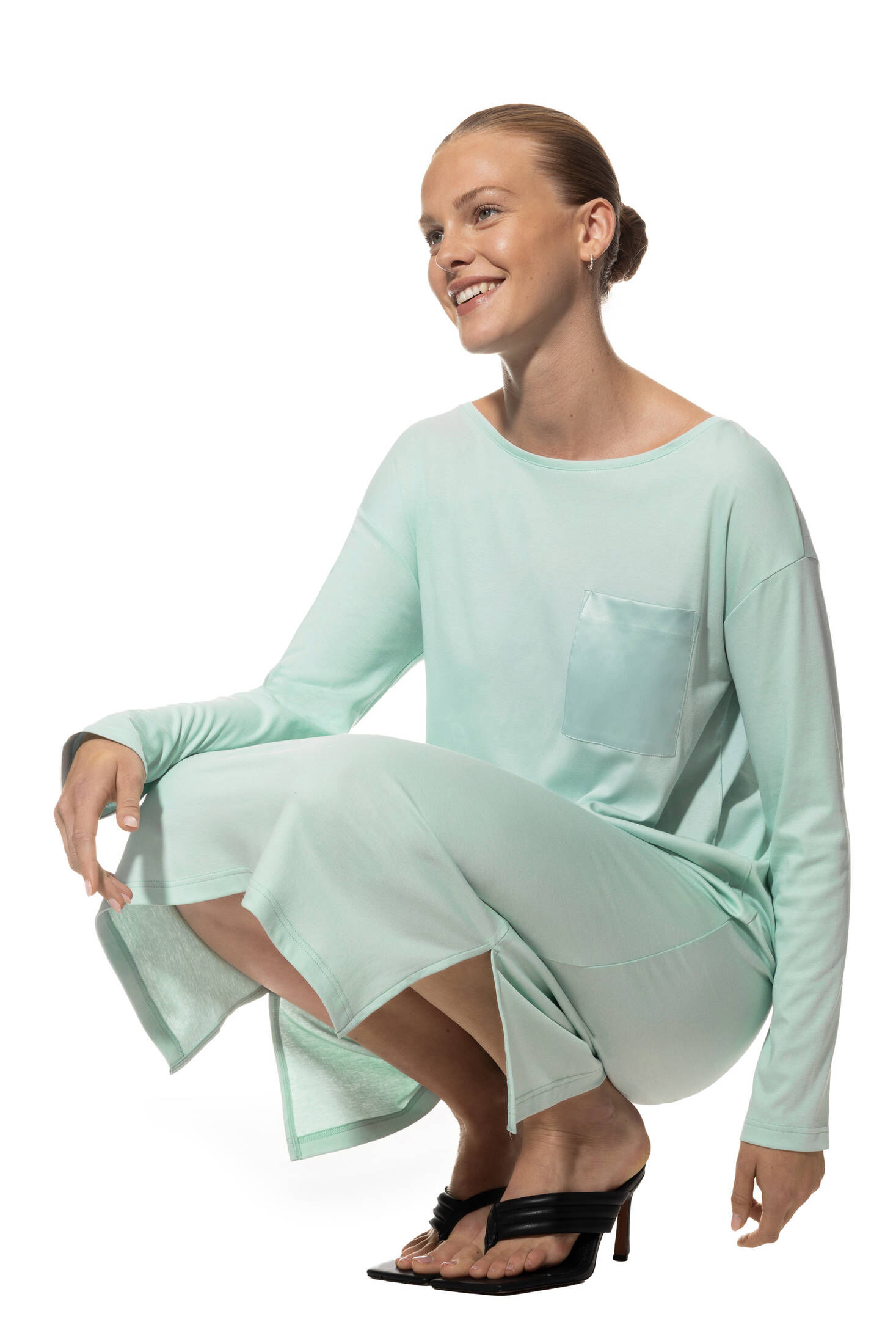 mey| Damen Nachthemd, Langarm Serie Malea