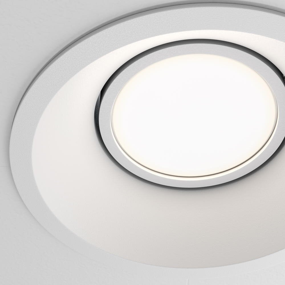 Dot inbouwplafondlamp in wit, GU10, rond, 93mm, IP20