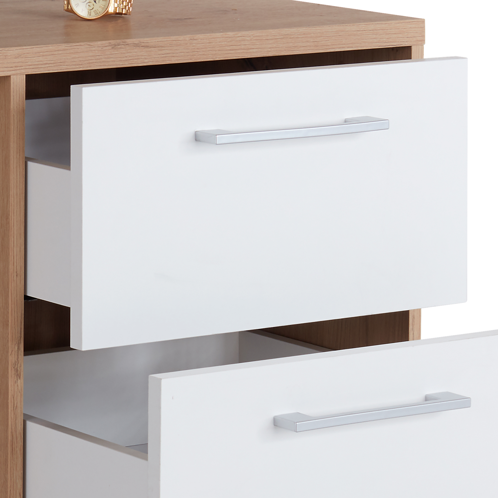 Schreibtisch - Artisan Eiche-alpinweiß - 123 cm