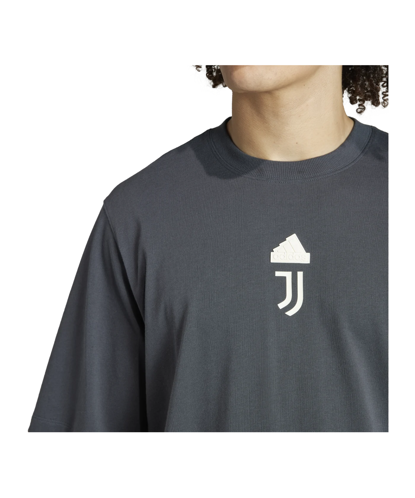 adidas Juventus Turin Oversize T-Shirt Grau Weiss