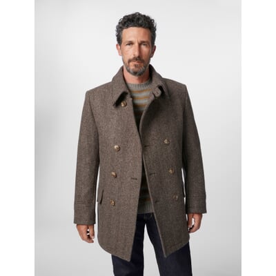 Herrenjacke Doppelreiher, Braun-Beige