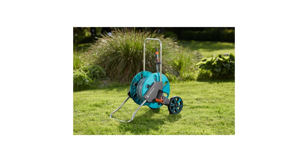 GARDENASlangenwagen AquaRoll M set  (Turquoise/grijs, 18513-20)