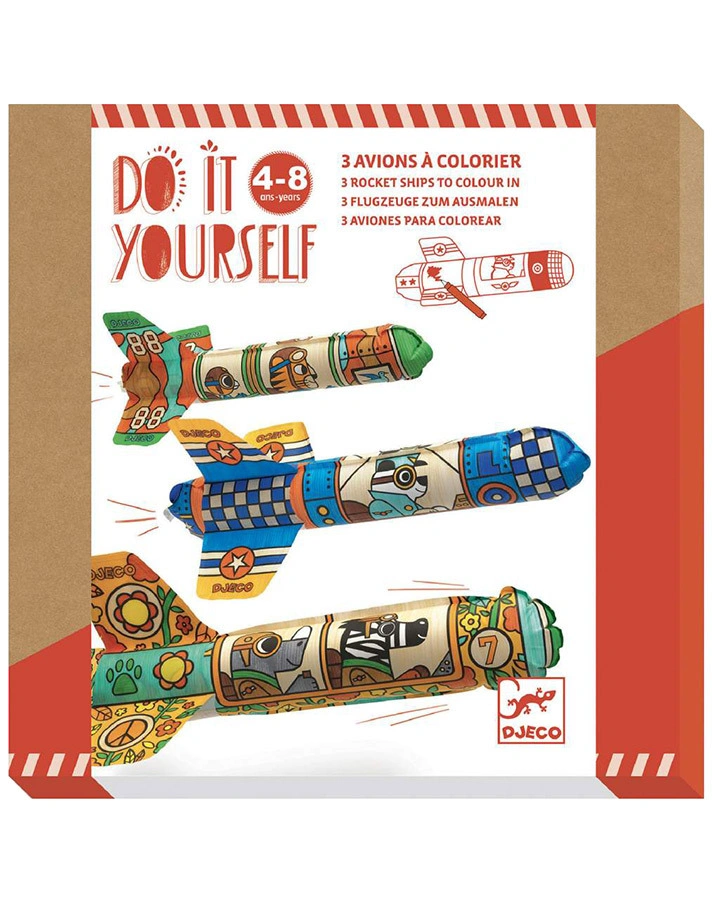 Ausmal-Set DO IT YOURSELF – AM HIMMEL mit 3 Flugzeugen