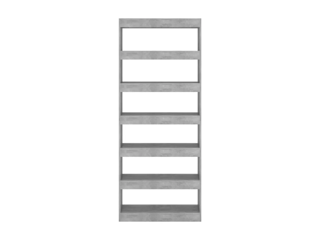 Bibliothèque/Séparateur de pièce Gris béton Bois d'ingénierie