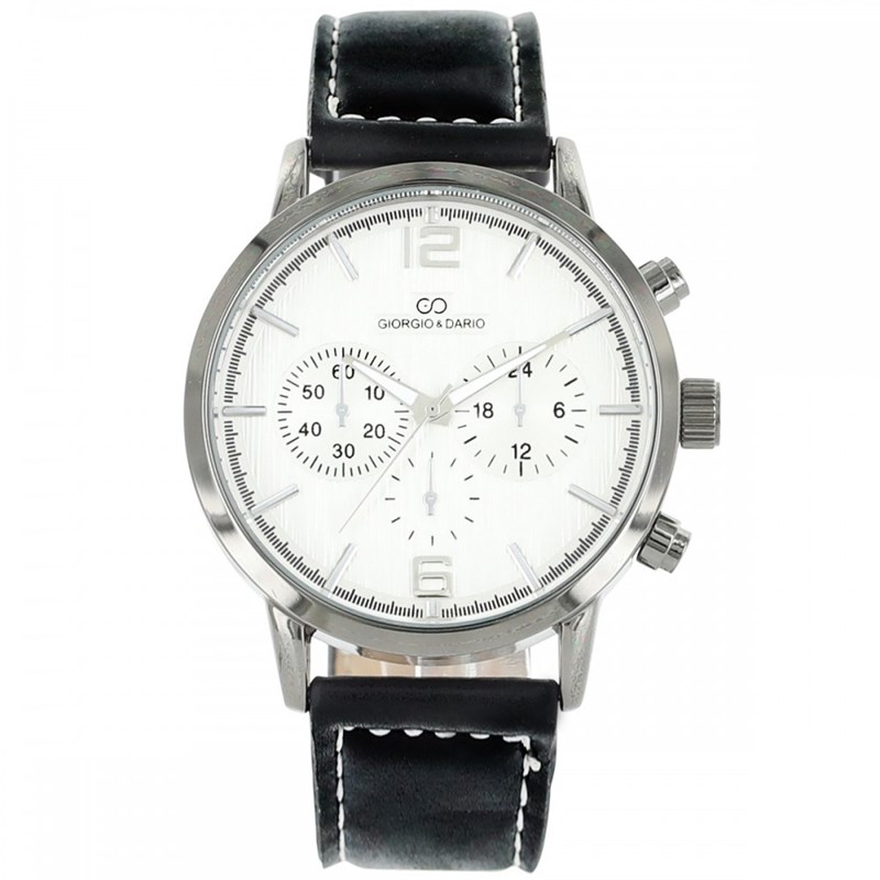 Montre Homme GIORGIO bracelet Cuir Noir