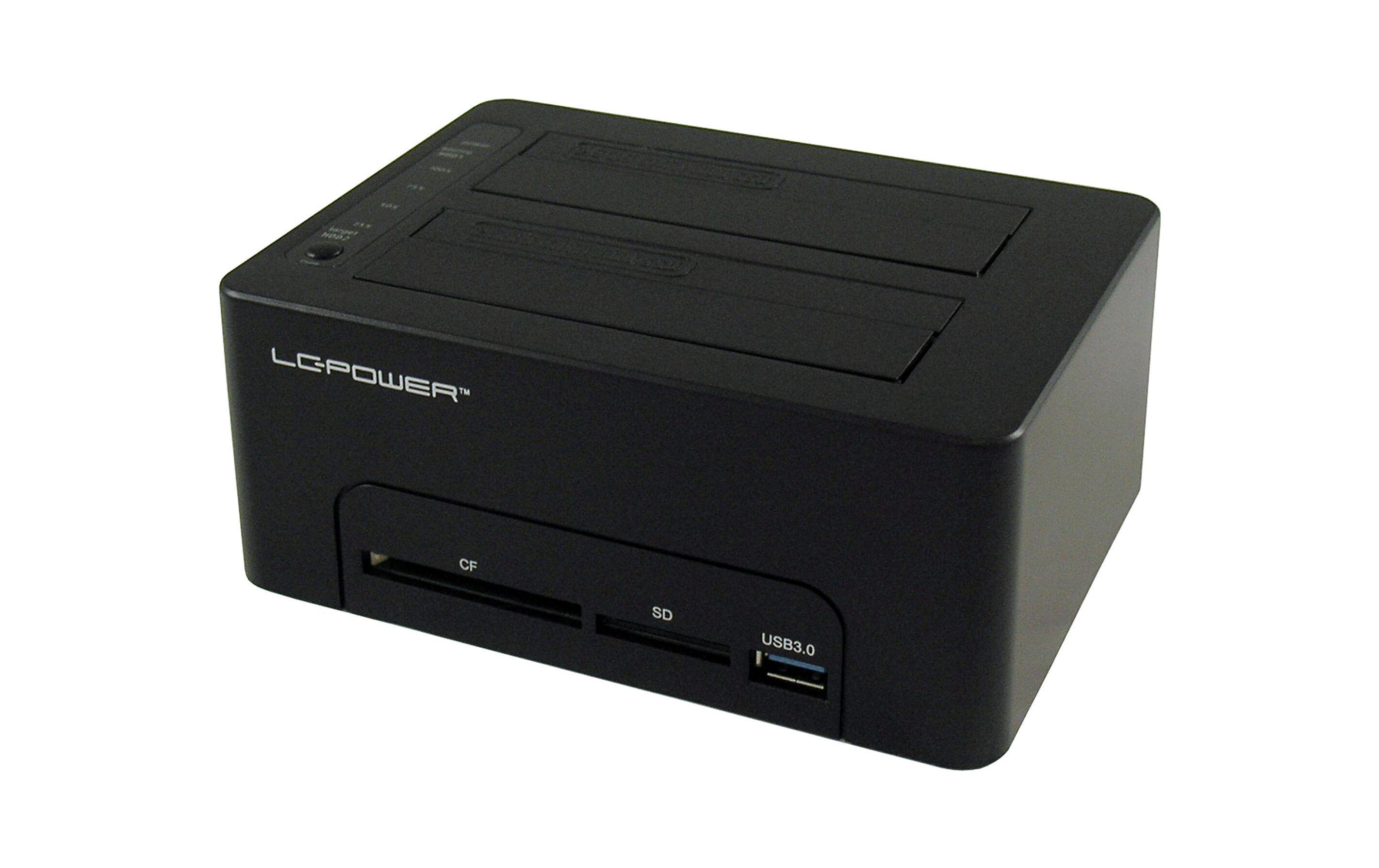 Docking- und Klonstation LC-DOCK-U3-CRHDD Docking Station mit Kopierfunktion, CF/SD-Kartenleser und USB 3.0-Hub
