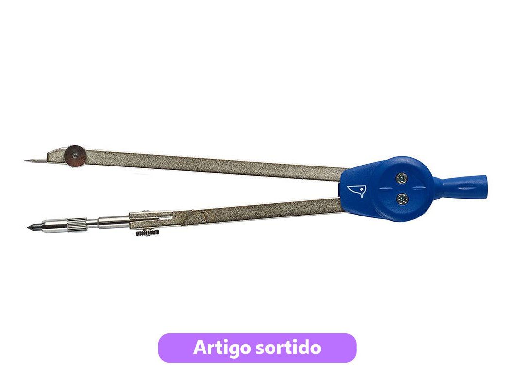 COMPASSO AUCHAN 3 PEÇAS CORES SORTIDAS