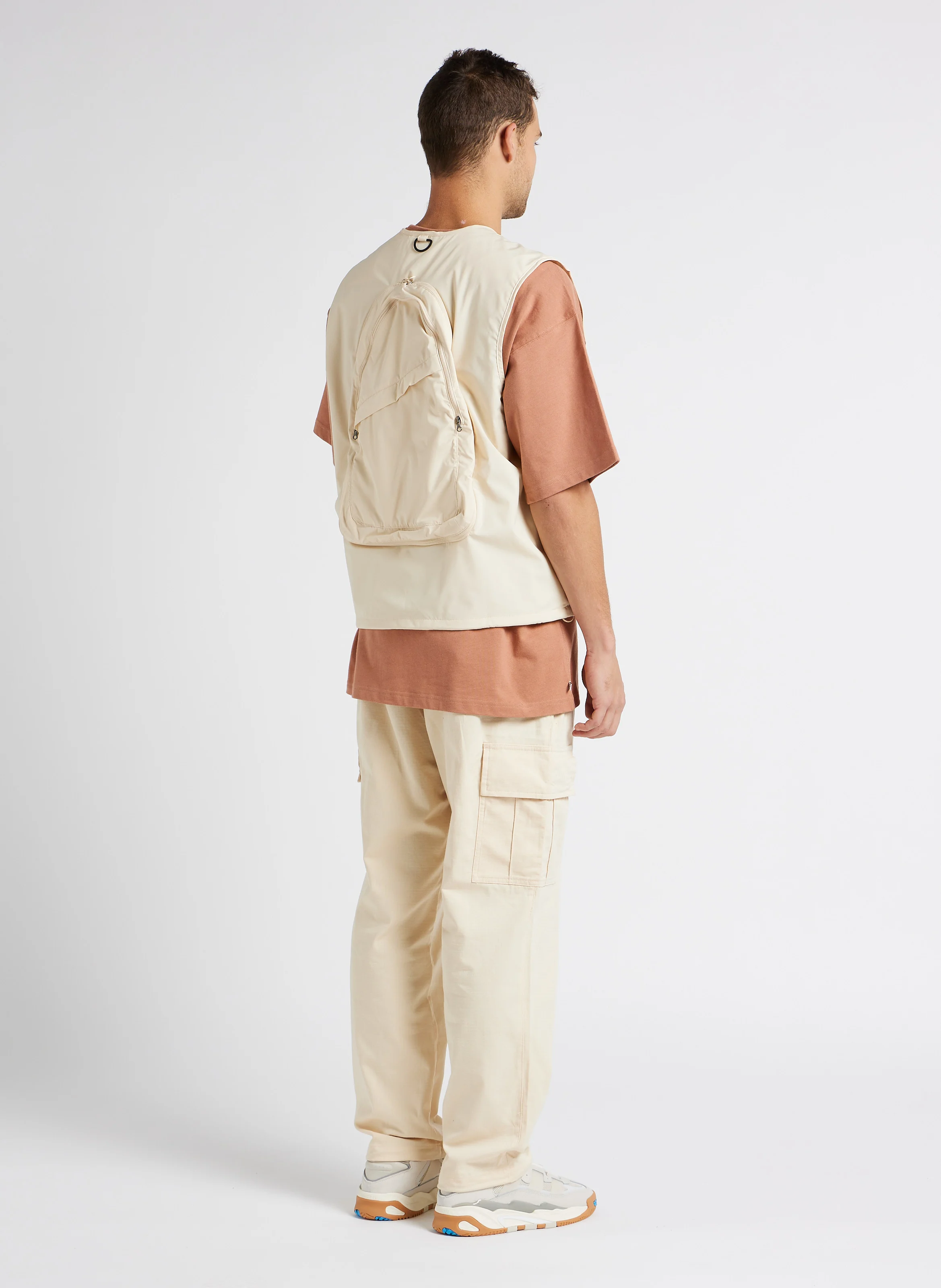Pantalon cargo ample | Beige