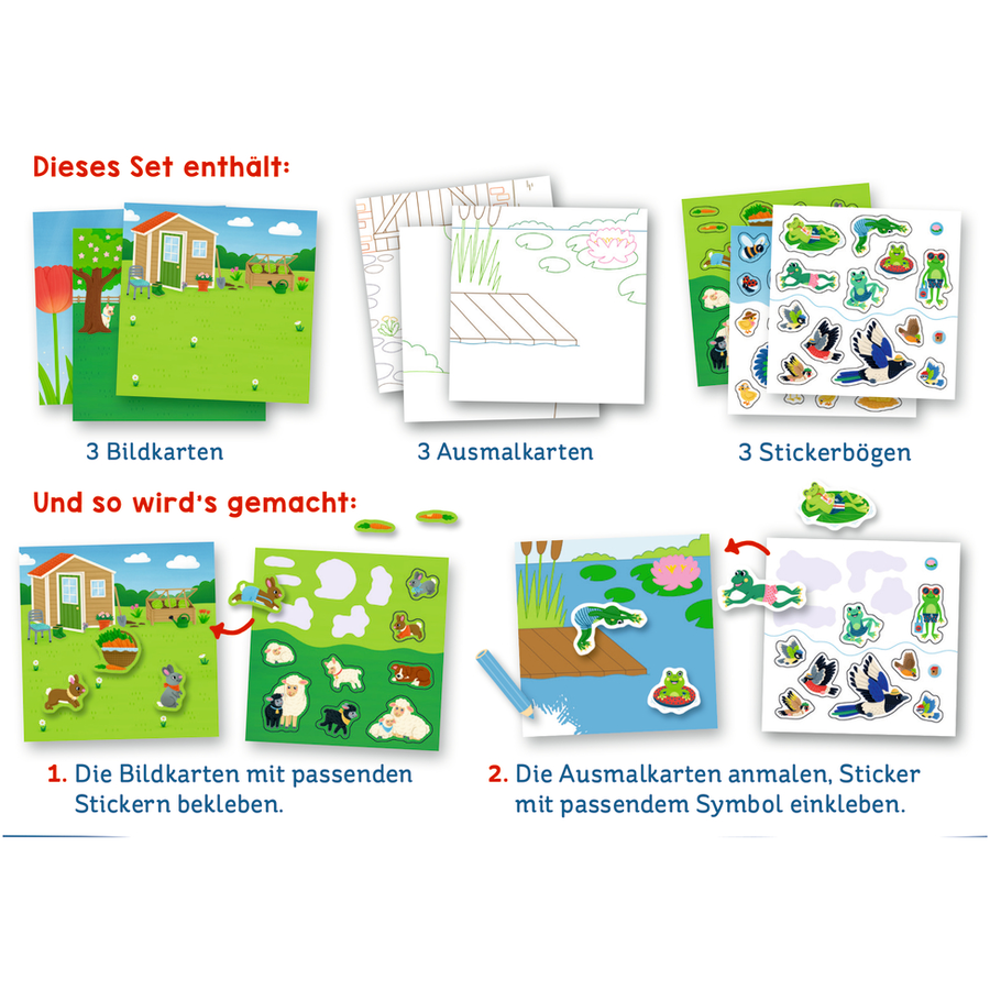 Coppenrath Meine Mini-Stickerwelt: Lämmchen und Co. - Mini-Künstler
