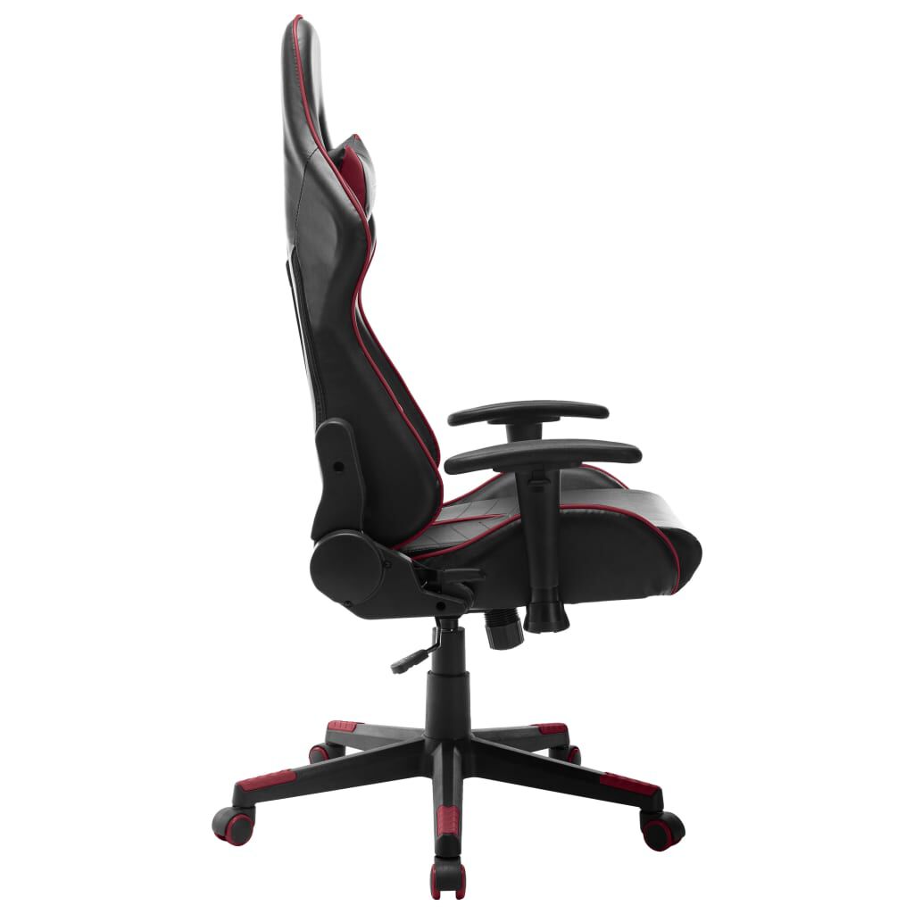 vidaXL Gaming stoel, zwart en bordeauxrood, kunstleer
