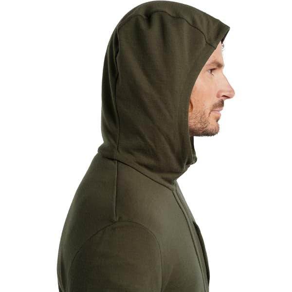 Veste polaire randonnée ICEBREAKER QUANTUM III LS ZIP HOODIE LODEN