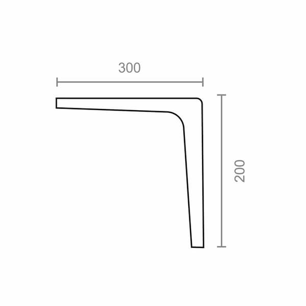 Vinkelfeste Micel plm07 Svart Aluminium 30 x 20 cm