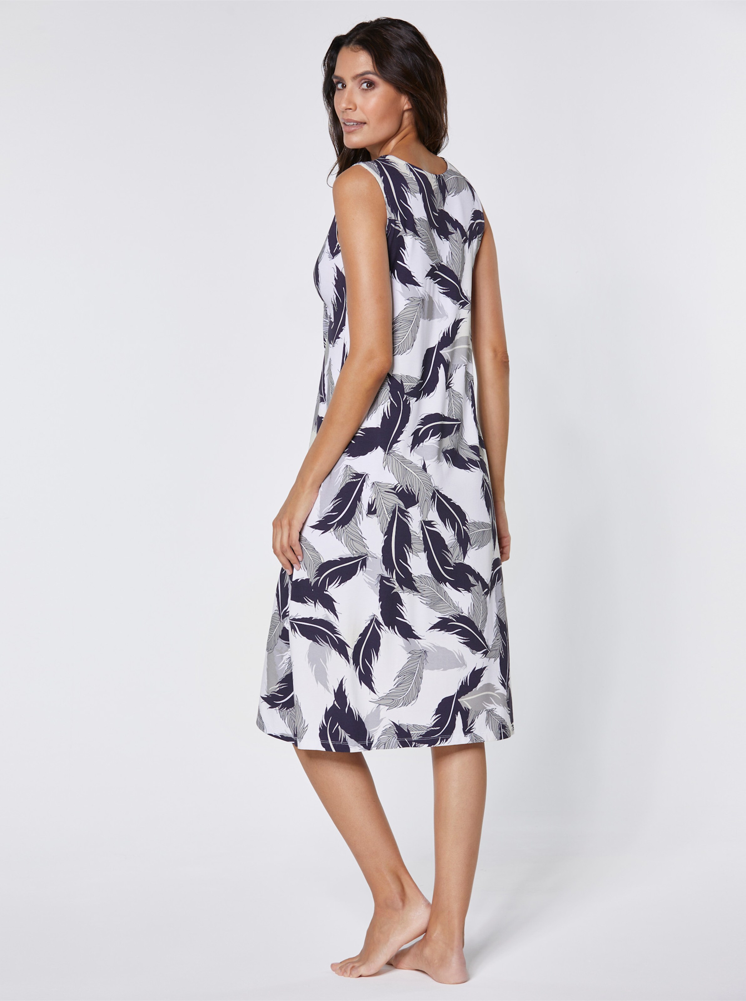 feel good Sommerkleid in weiß-bedruckt