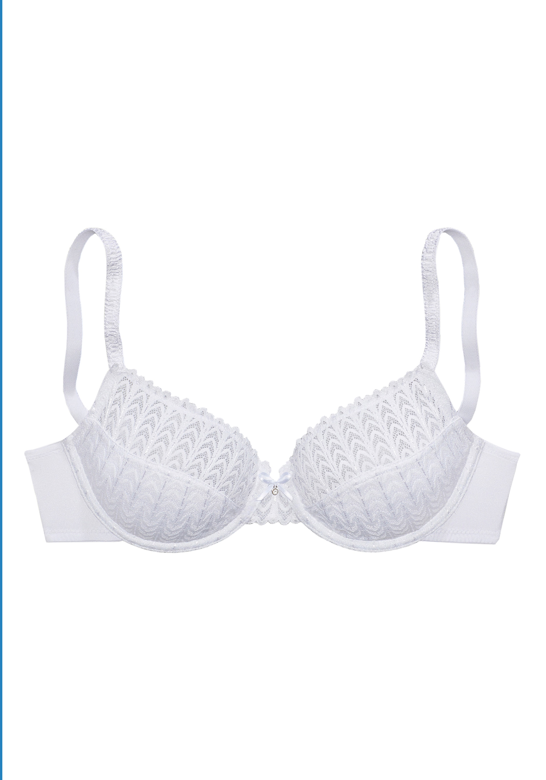 s.Oliver Bügel-BH , mit transparenten Obercups aus graphischer Spitze, Dessous