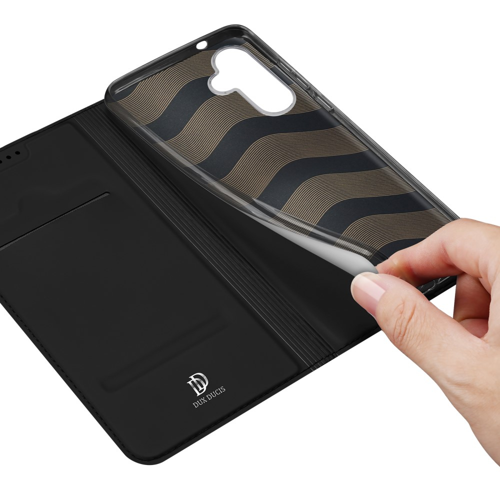 Samsung Galaxy S24 Flip Wallet Cover Leder Tasche - Schwarz