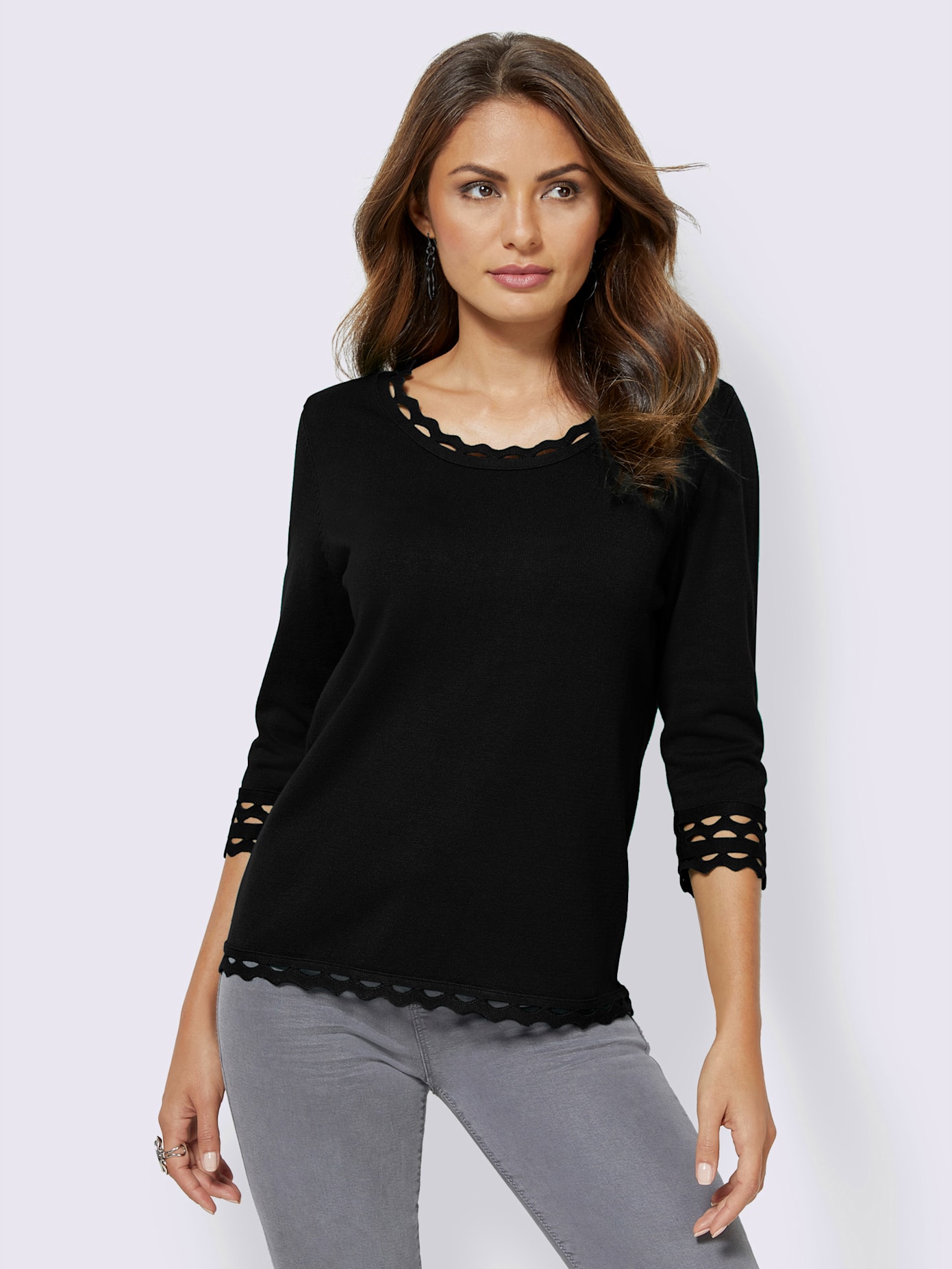 Pull à manches 3/4 viscose