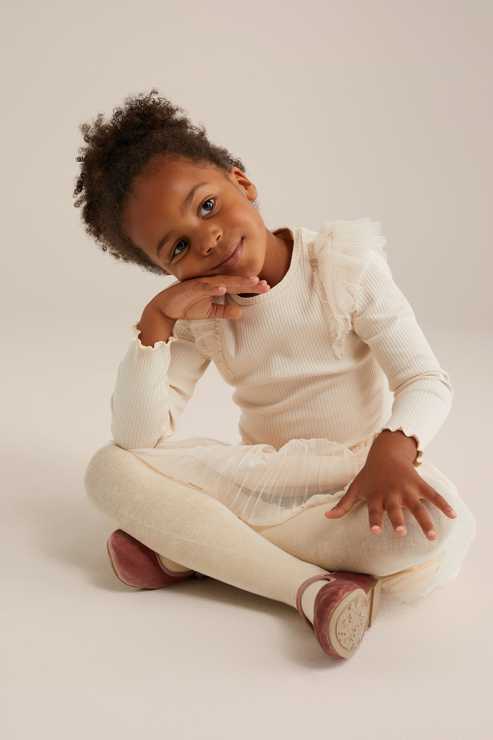 Meisjes tulerok WE Fashion Beige