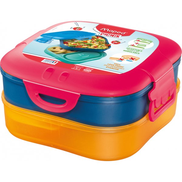 PICNIK Boîte à déjeuner KIDS CONCEPT 3en1, 1,4 l, rose