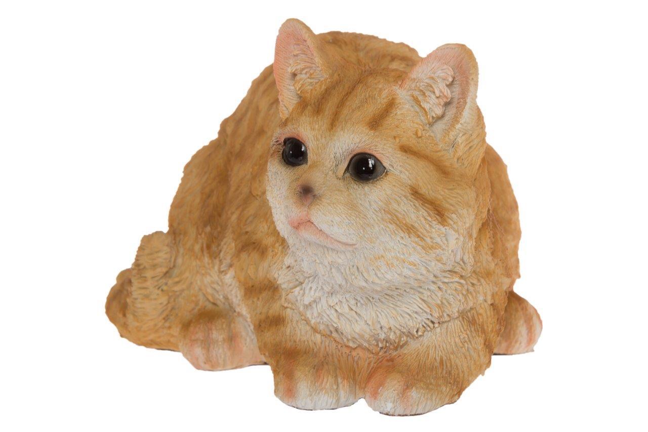 Katze Lulu - orange-weiß - 32 cm breit