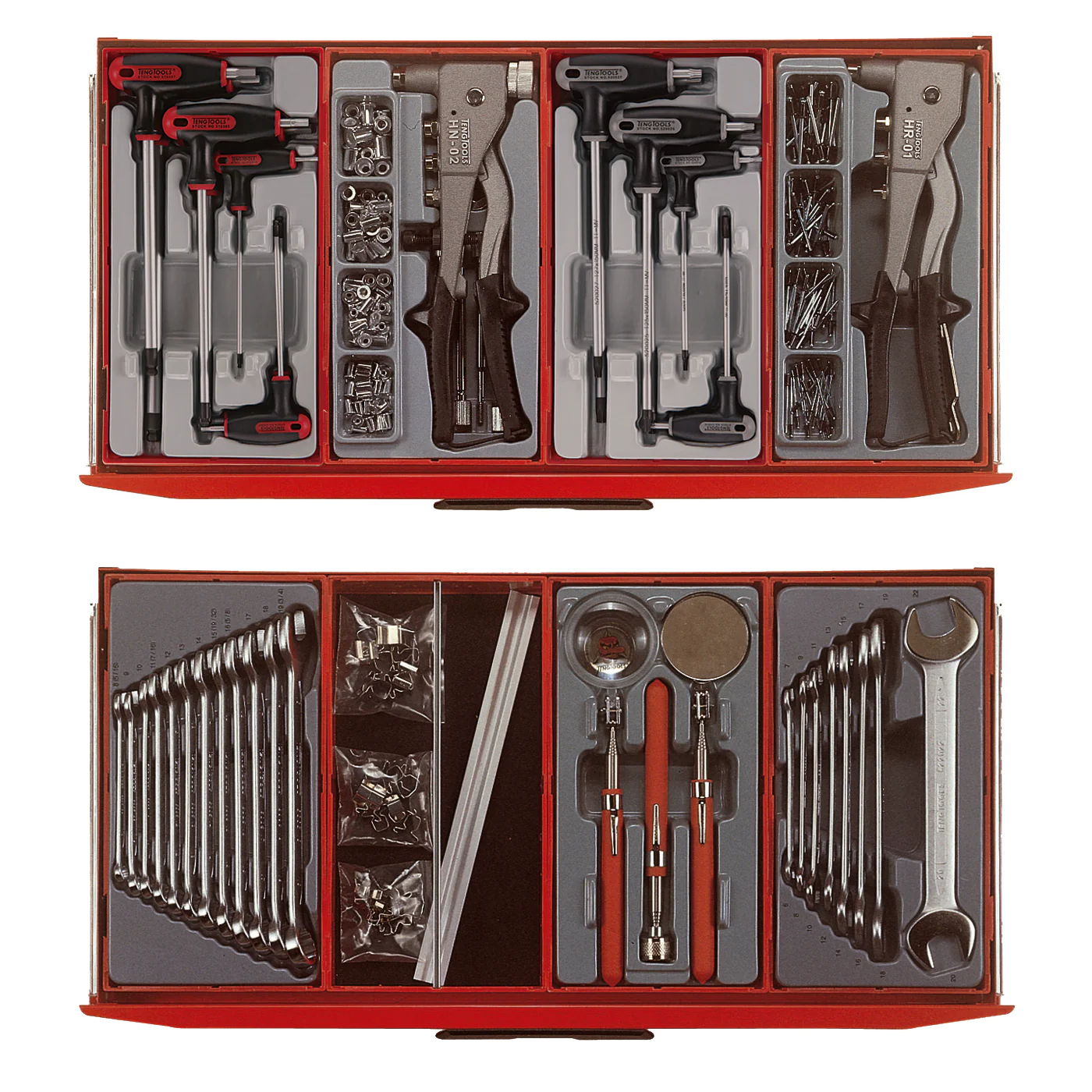 Conjunto de ferramentas manuais híbridas Teng Tools Mega Master de 1001 peças, preto - TCMM1001BK