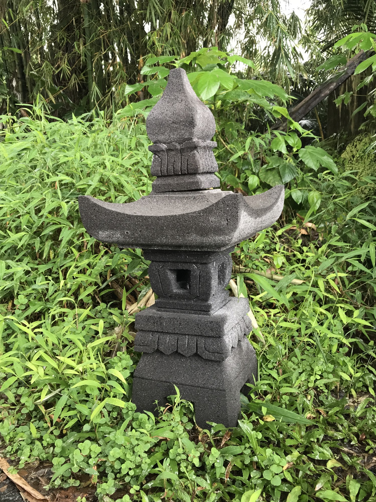 Tempelleuchte, aus Lavastein, H 54 cm, T 25 cm, B 25 cm günstig bestellen