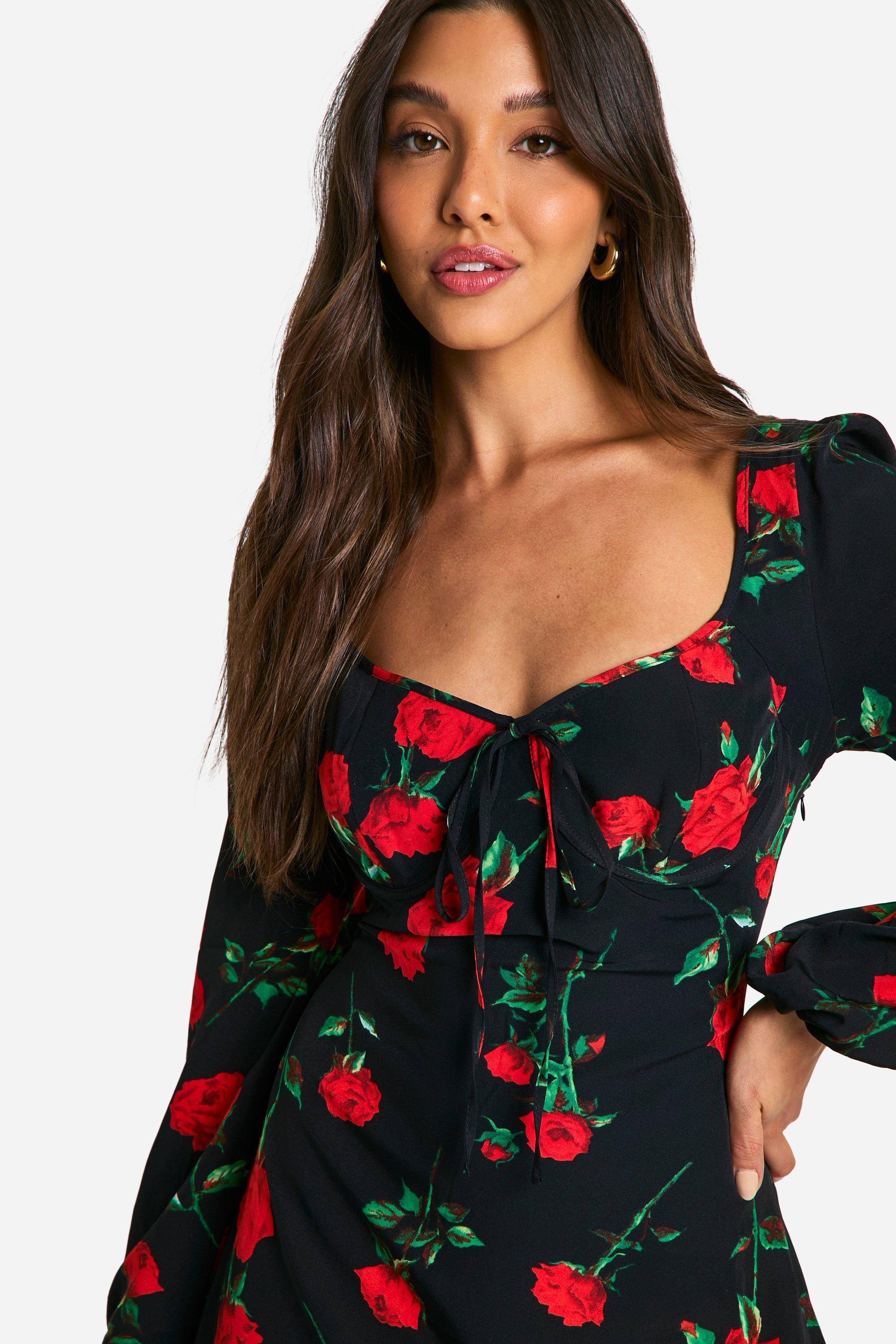 boohoo Mini robe laitière à fleurs
