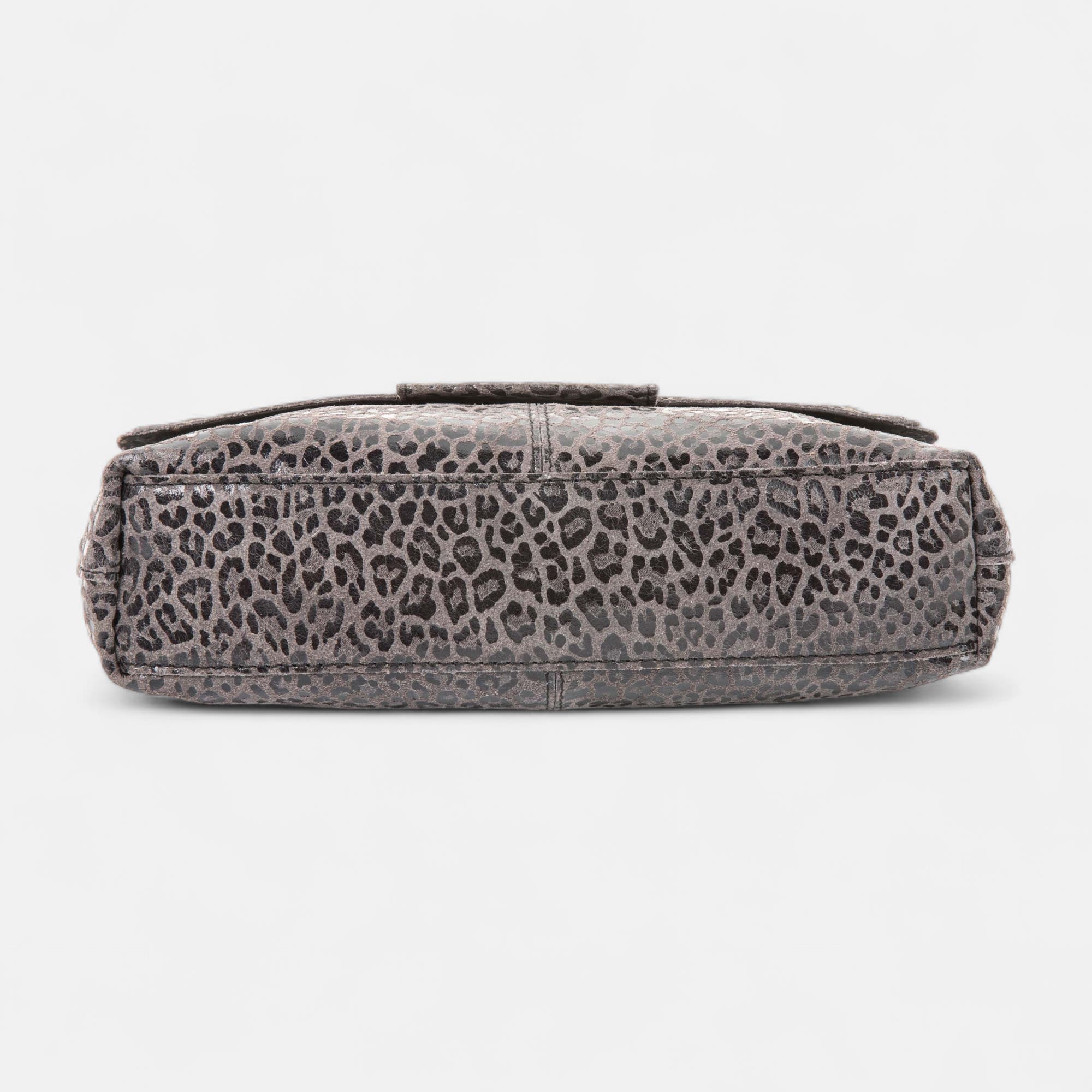 Sac bandoulière en cuir gris