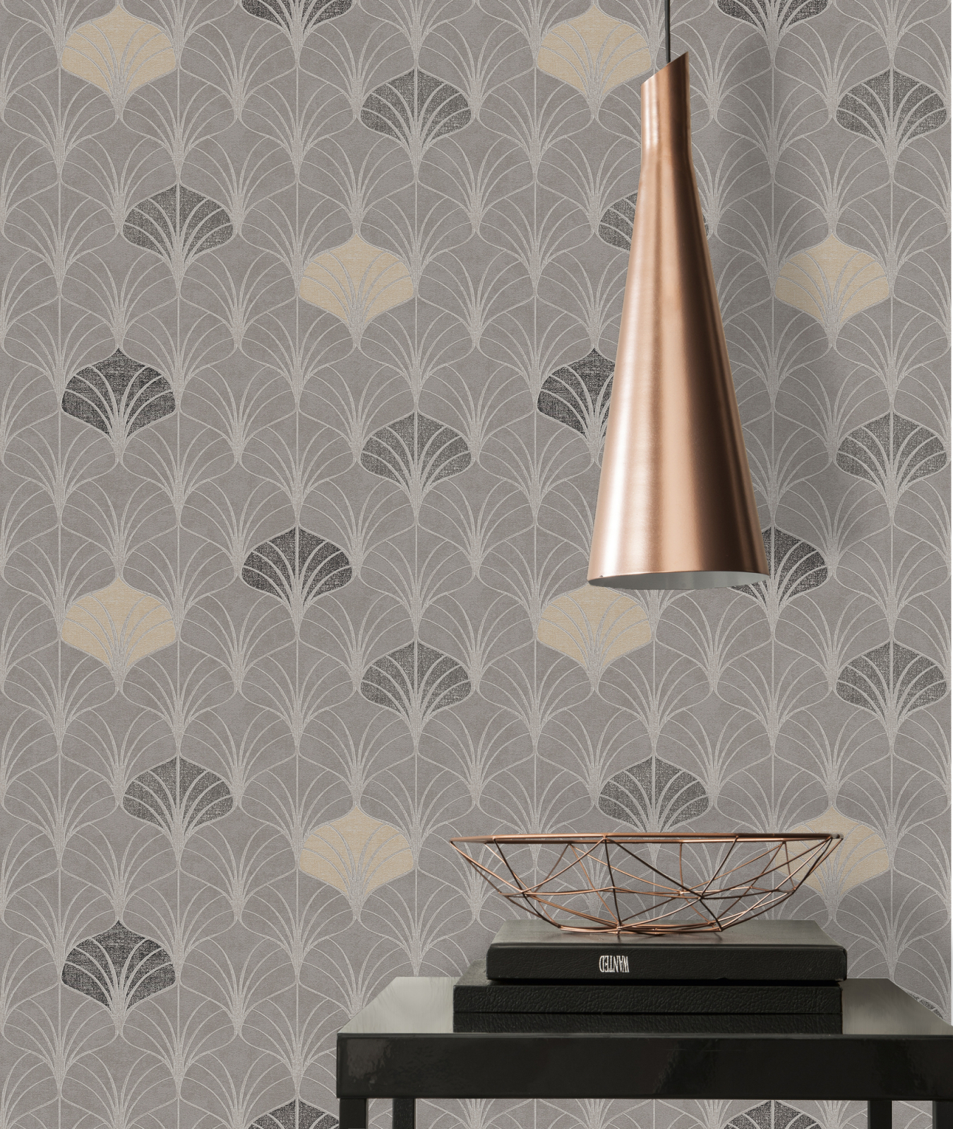 Vliestapete POP STYLE - grau-beige - 10 Meter