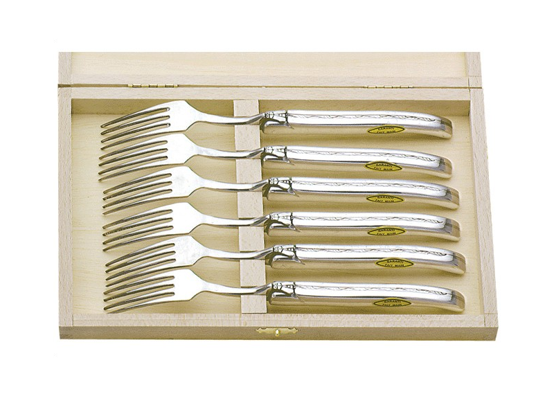 service de 6 fourchettes Laguiole avec un manche en Aluminium