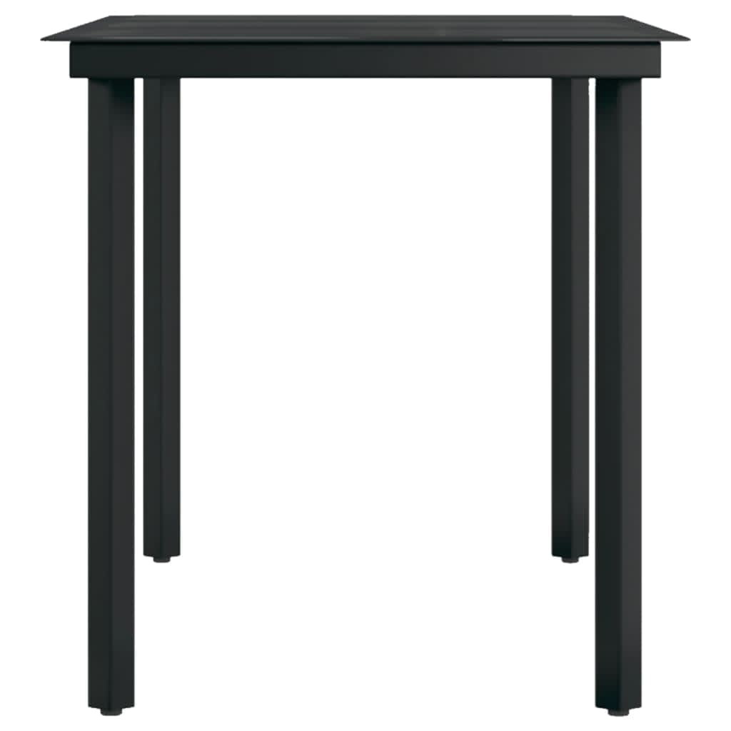 Ensemble de salle à manger de jardin meuble extérieur 7 pièces noir