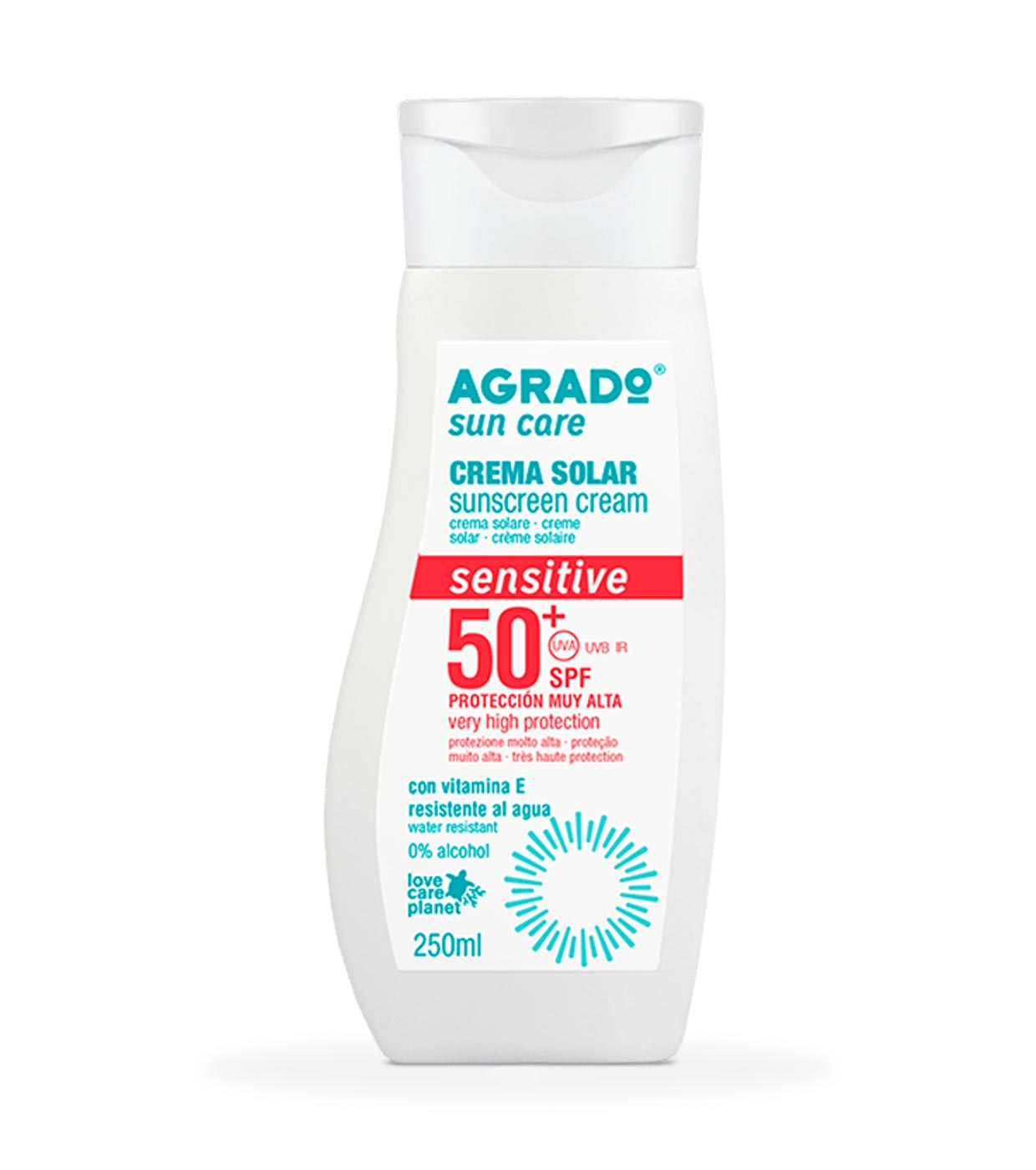 Agrado - Protetor solar Sensitive FPS 50+ - Muito alto