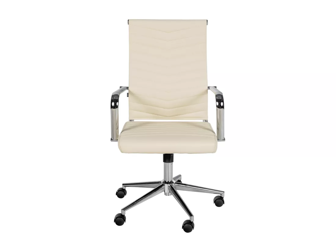 Chaise de bureau - Similicuir - Crème - Canby